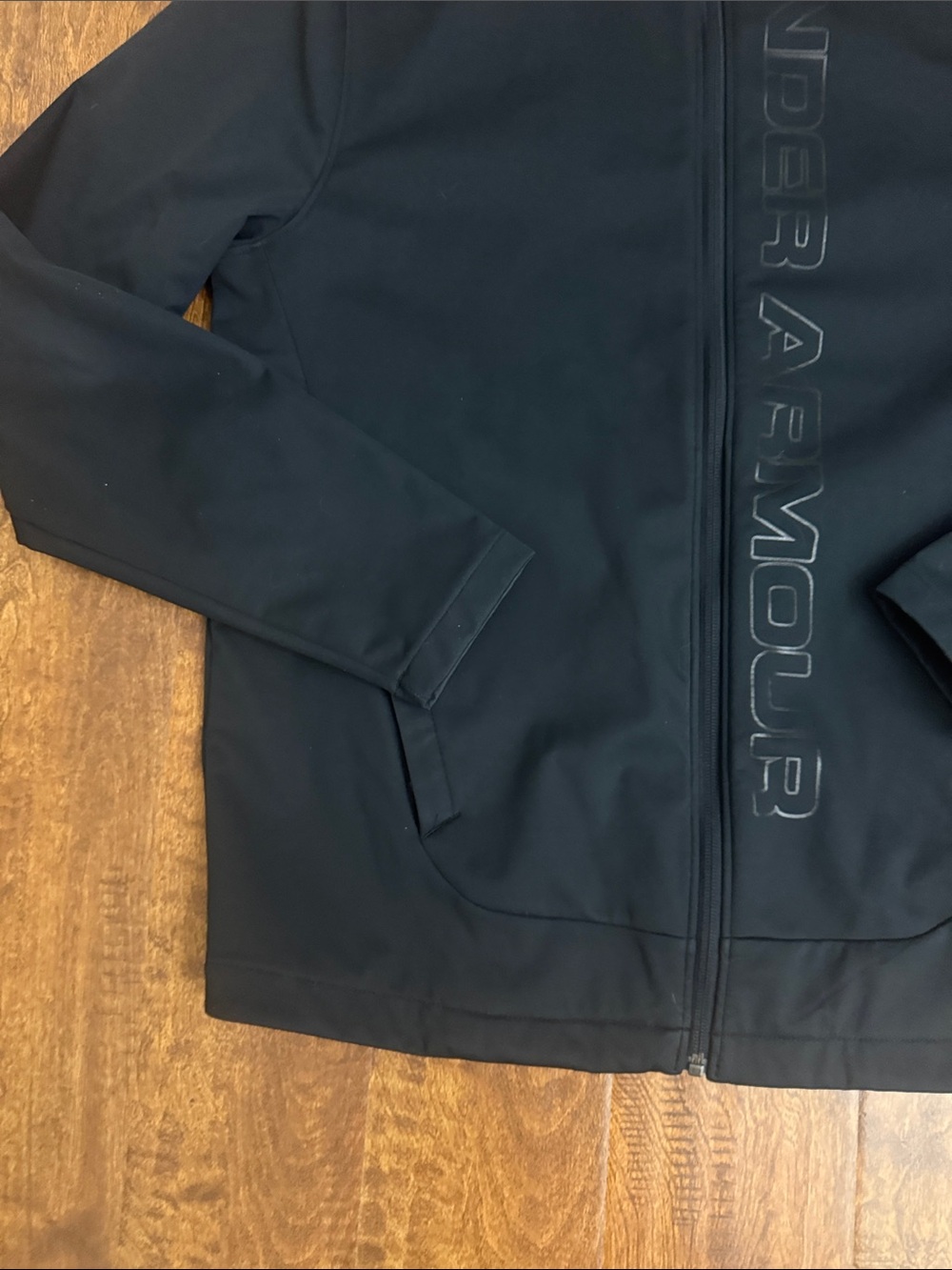 Under Armour Black Vertical Logo Full-Zip Performance Jacket - Picture 7 of 16